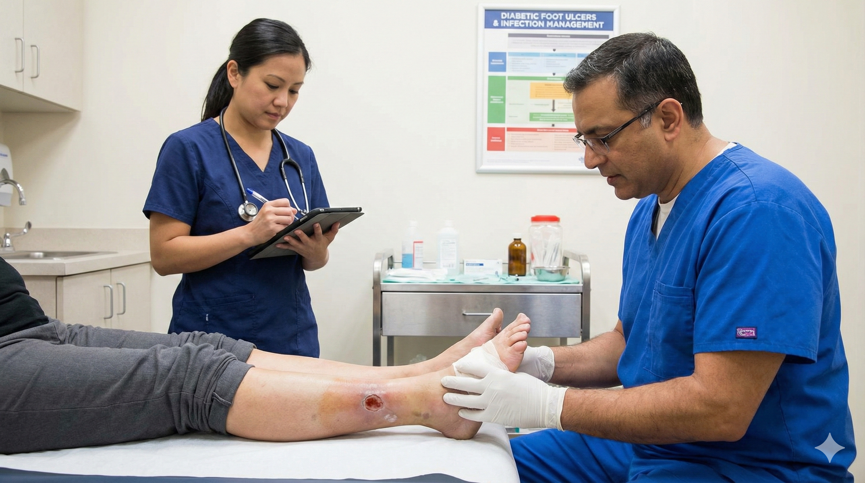 Diabetic foot ulcers and infections