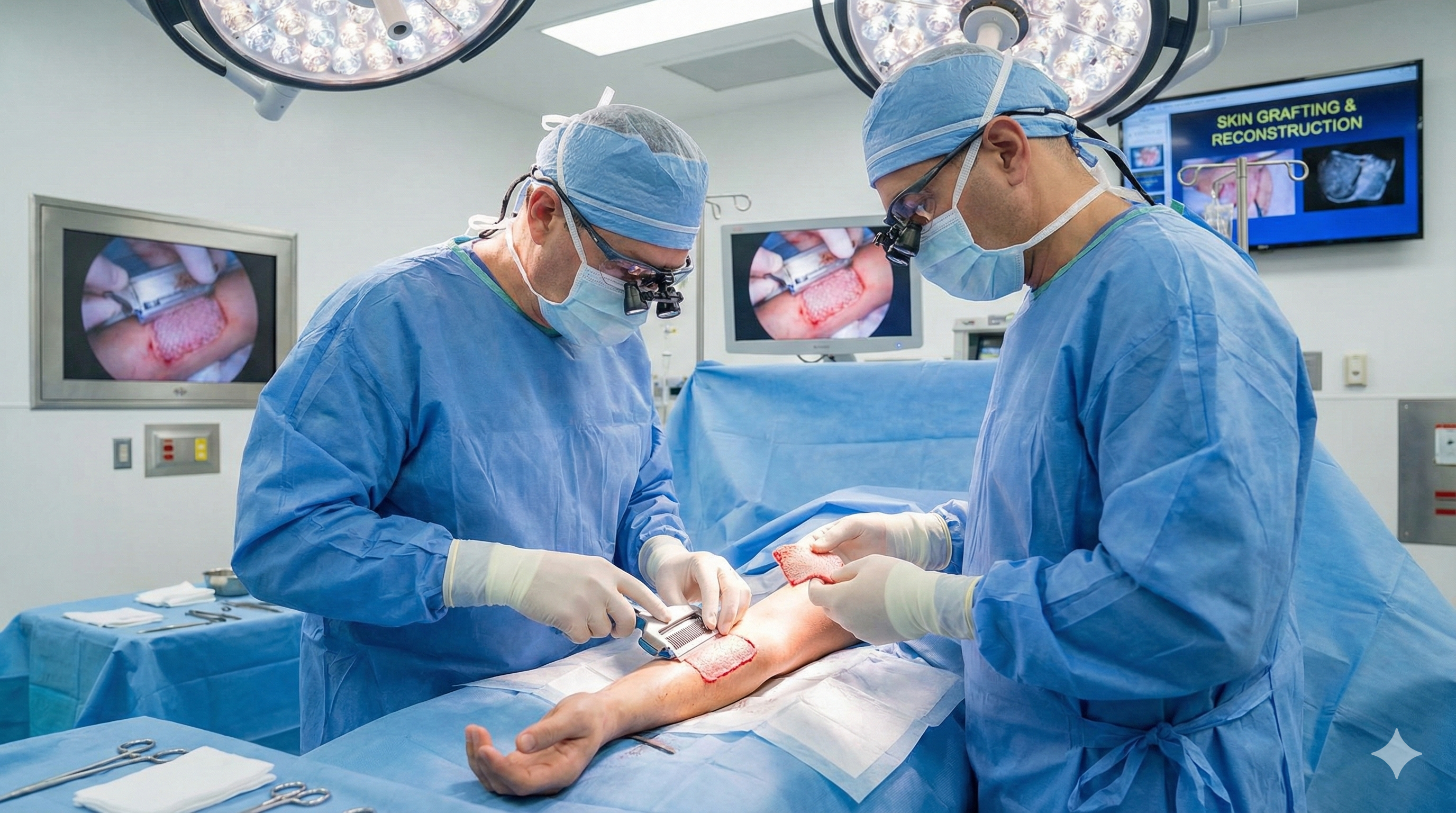 Skin grafting and reconstruction